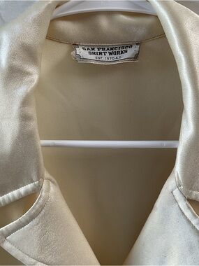 1970 San Francisco  Shirt works satin cream color